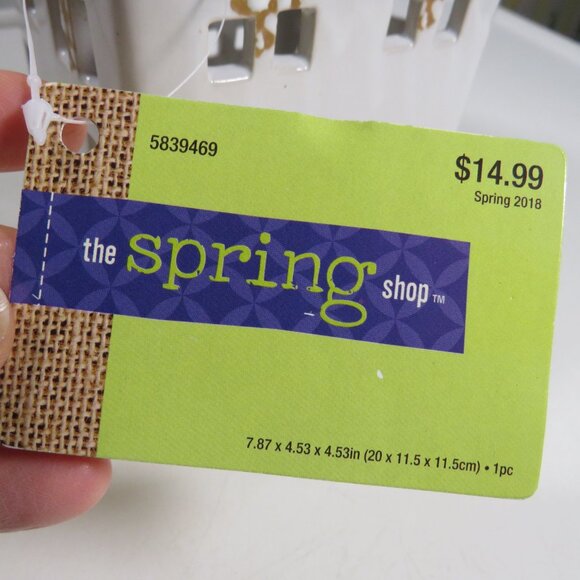 Ceramic House for Tea Light Glazed Ivory & Tan Hobby Lobby 2018 - Picture 8 of 11